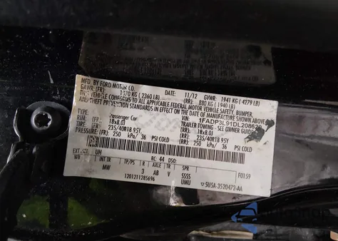 2013 Ford Focus St from USA, damaged, VIN 1FADP3L91DL208620